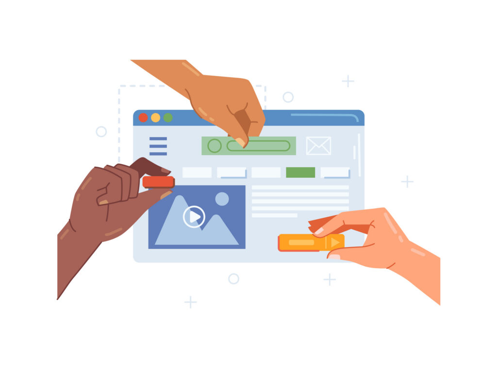 Web designers editing UX - Opmasis